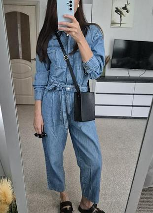 Джинсовый комбинезон h&amp;m, 100% хлопок, размер 38