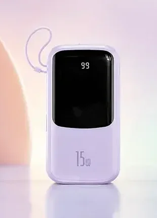 Павербанк baseus 10000 mah 15w сиреневый