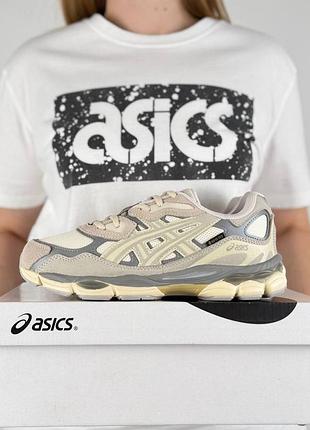 Женские кроссовки asics gel-nyc w#x beige