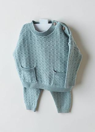 Костюм next baby на малюка кофта та штанці, колір сизий, 68 см, 3-6 місяців