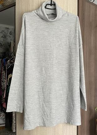 Светр гольф primark uk 18-20 сірий в рубчик