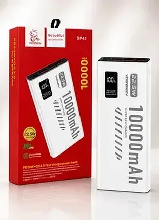 Павербанк vdenmenv dp43 10000 mah 22.5w ,pd + qc 3.0