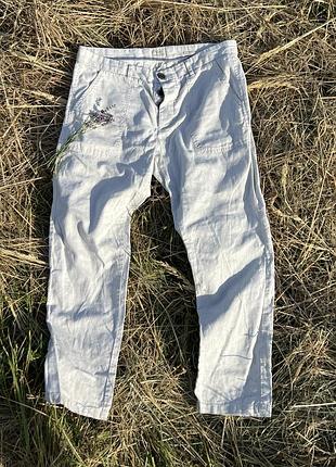 Чоловічі лляні штани c&a premium line pure linen straight pants