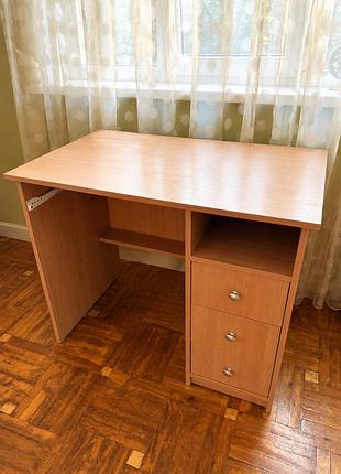 Дитячий письмовий стіл з ящиками, дсп, світле дерево
