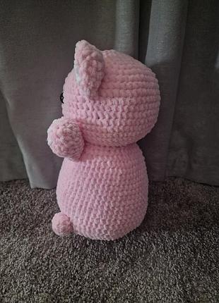 Вязаная игрушка котик 3