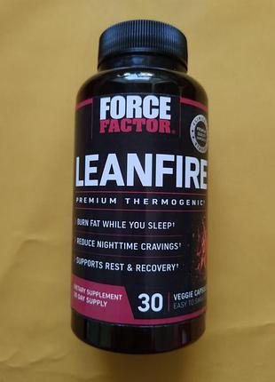 Жироспалювач force factor leanfire premium thermogenic (30 капсул)