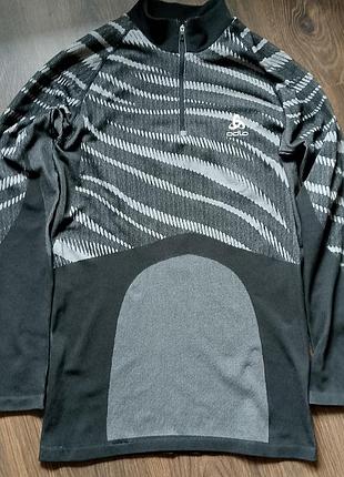 Термо кофта женская odlo performance black comb half zip
