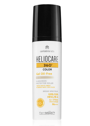 Солнцезащитный гель с тоном на водной основе cantabria labs heliocare 360 gel oil free spf 50+ beige