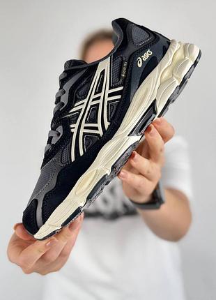 Женские кроссовки asics gel-nyc w23x black beige