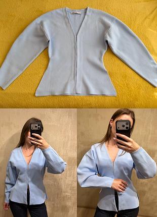 Стильний блакитний кардиган zara