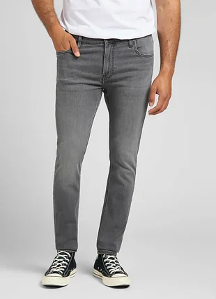 Еластичний денім 👖 джинси lee malone skinny ⚡ чоловічі вузькі джинси 🩶 сірі графітові w28 l30 скіні