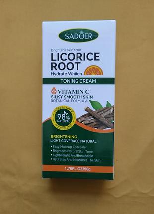 Увлажняющий выравнивающий крем для лица sadoer licorice root vitamin c toning cream (50g)