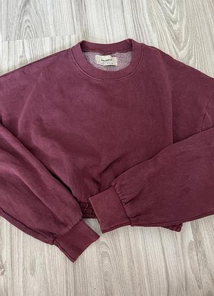 Бордовий світшот pull&bear