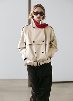 Короткий тренч massimo dutti