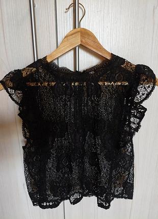 Топ zara из кружева размер s/m
