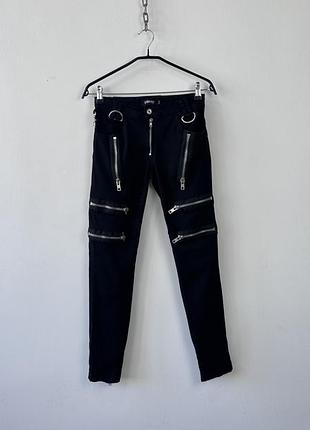 Штани жіночі gothicana by emp mens black punk rock gothic biker zippers pants w28 l32  gothic⁠, ⁠punk⁠, ⁠rock⁠, ⁠bondage⁠, ⁠biker⁠, ⁠alternative⁠,