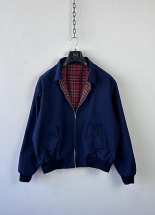 Куртка бомбер харік ysl yves saint laurent vintage harrington jacket bomber tartan plaid lined made in uk g9