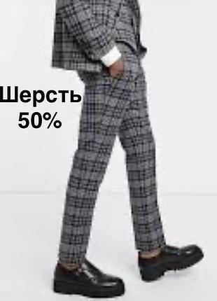 Стильні чоловічі штани в клітинку twisted tailor (стан нових) m l