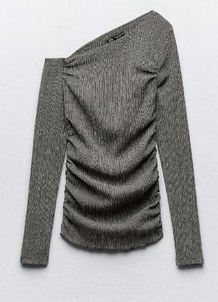 🥰 асиметричний лонгслів на одне плече zara