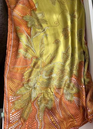 Шовкова хустина шовковий шарф, la marey шов роуль 100% mulberry silk тутовий шовк, шалик