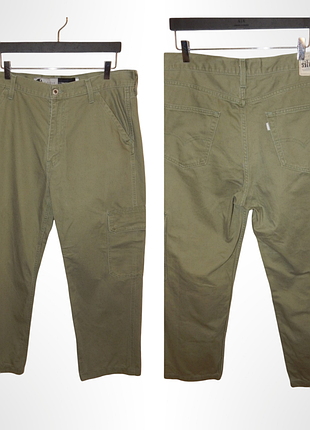 Вільні джинси-cargo кольору хакі levi's silver tab loose cargo. size w34 l30