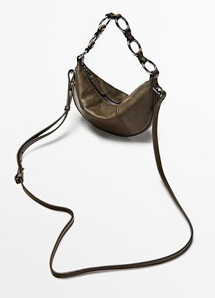 Сумка из кожи наппа massimo dutti