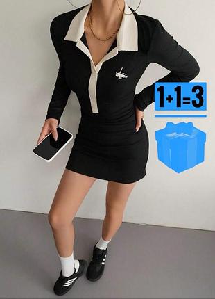 🥰 сукня поло в рубчик shein xl