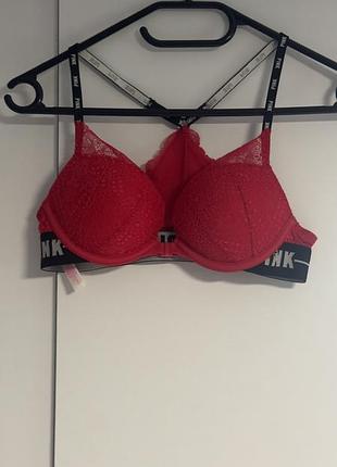 Бюстгальтер червоний 75в victoria secret