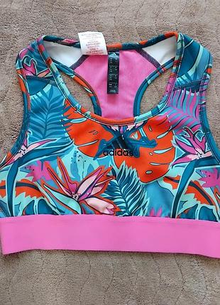 Спортивный топ-бра adidas techfit graphic aeroready,р.xs,ог 80-84 см