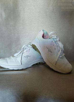 Яскраві білі кросівки kangaroos k-air ora оригінал, розмір 37 (устілка 23 см)