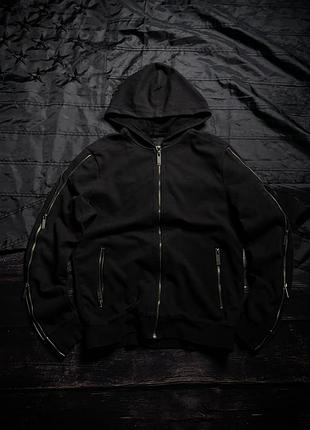 Emporio armani vintage multi zip hoodie