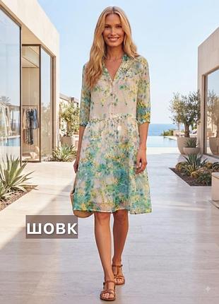 Шовкова сукня італія blumarine blugirl шовк 100% натуральний квітковий