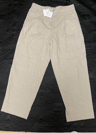 Жіночі брюки zara з льону/ віскози s/m