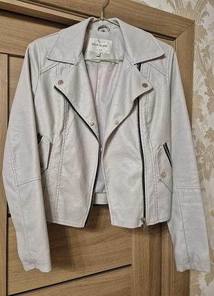 Косуха з еко шкіри river island світло сірого кольору, розмір xxs/xs