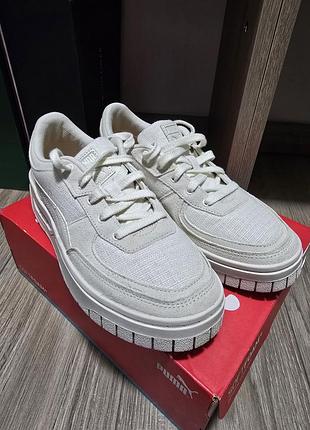 Женские кеды puma cali dream blank canvas beige 40, 25.5cm