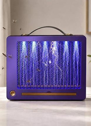 Портативная электрическая лампа-уничтожитель комаров mosquito killer lamp с аккумулятором и ручкой для переноски.