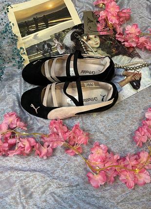 Балетки жіночі puma speedcat ballet black-mauve mist