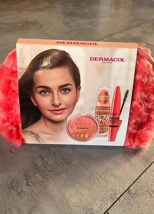 Подарочный набор декоративной косметики dermacol в меховой косметичке (чехия)