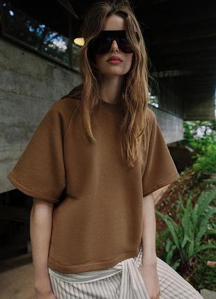 Свитшот с коротким рукавом от zara