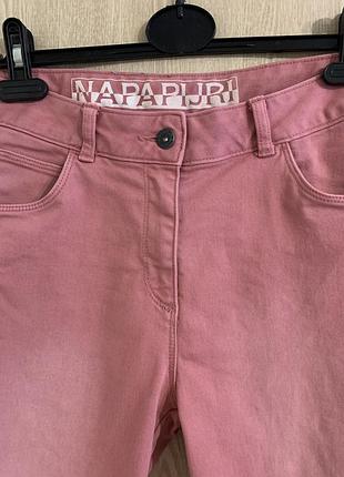 Napapijri, жіночі штани slim, пудрово-рожевий колір, м-l