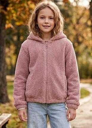 Флисовая кофта тедди на молнии