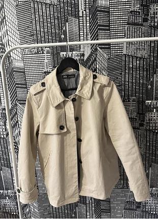 Бежевий базовий жіночій тренч zara стильний тренч на осінь зара