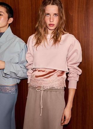 Світшот з мереживом від zara