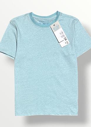 Primark футболка дитяча ніжно бірюзового кольору бавовни на 7-8 років