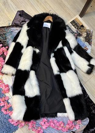 Шуба зі штучного хутра bershka