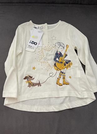 Кофта для дівчинки ido біла з малюнком