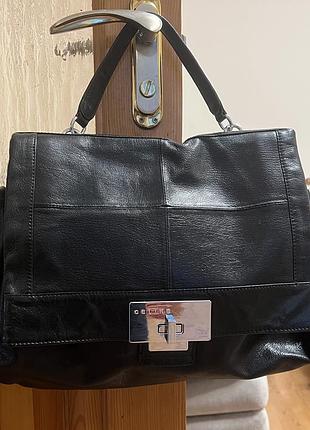 Сумка celine оригінал жіноча чорна шкіряна 2000 ні роки