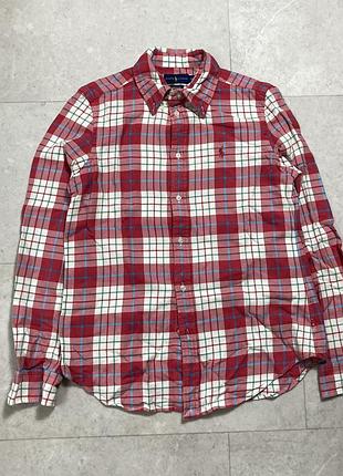Сорочка фланель vintage polo ralph lauren classic fit light flannel shirt size medium