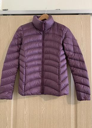 Куртка-пуховік uniqlo ultra light down, фіолетова, xs