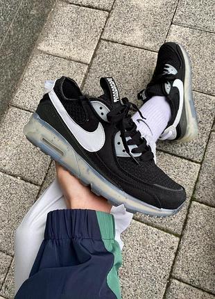 Черные кроссовки унисекс nike air max terrascape 90 black white х эйр макс 40